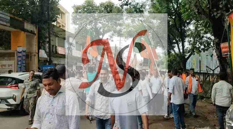 छात्रों पर दर्ज मुकदमे वापस लेने और सीबीआई जांच की मांग को लेकर भाजपा की आक्रोश रैली