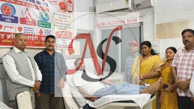 सेवा संकल्प अभियान के तहत भाजयुमो ने किया रक्तदान