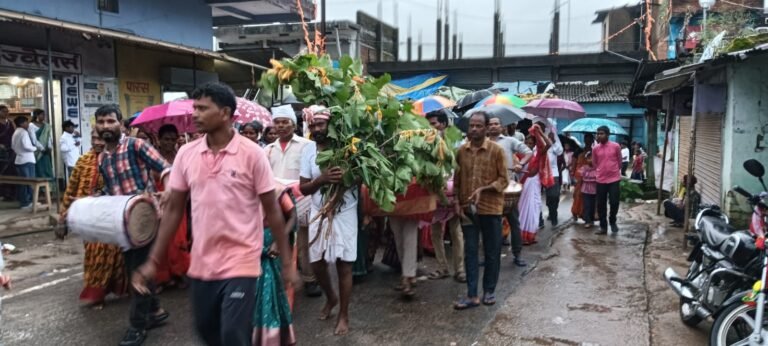 करमा गीतों और मांदर-नगाड़ों की गूंज से सराबोर हुआ भंडरा, विधि-विधान से हुआ करम डाली का पूजन