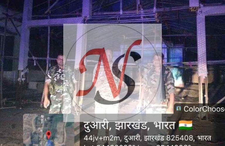 दुर्गा मंडप का थाना प्रभारी ने किया निरीक्षण