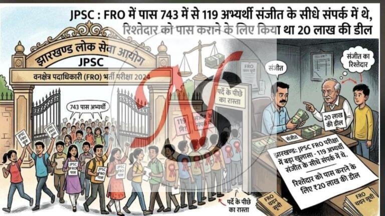 JPSC परीक्षा विवाद: FRO में पास 743 में से 119 अभ्यर्थी संजीत के सीधे संपर्क में थे, रिश्तेदार को पास कराने के लिए किया था 20 लाख की डील